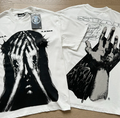 New Trendy H Hell Star Series Printed Double Yarn Pure Cotton Casual Unisex Summer Loose Short-Sleeve T-Shirt