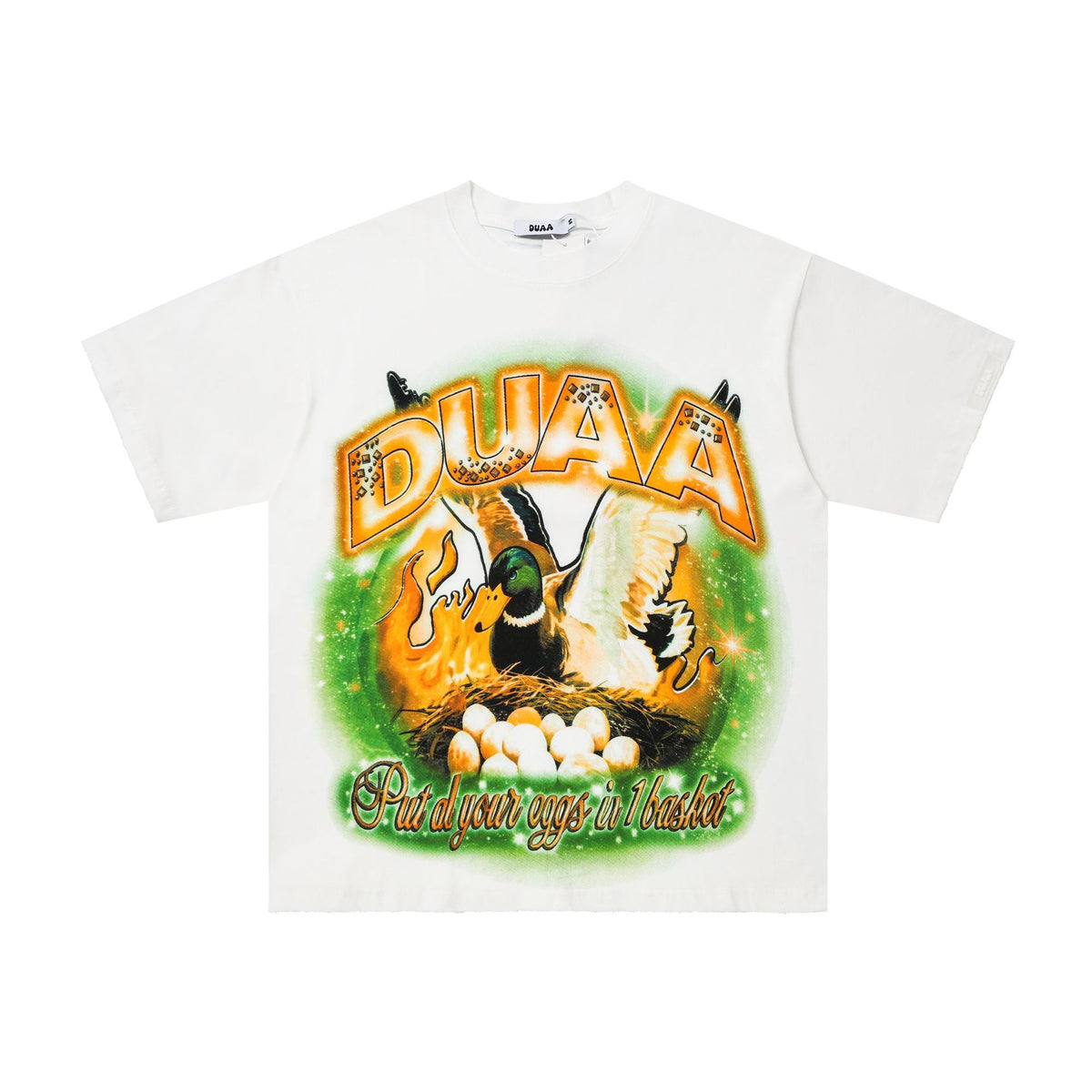 2026SS Tee European and American Trendy White Ink Direct T-shirt