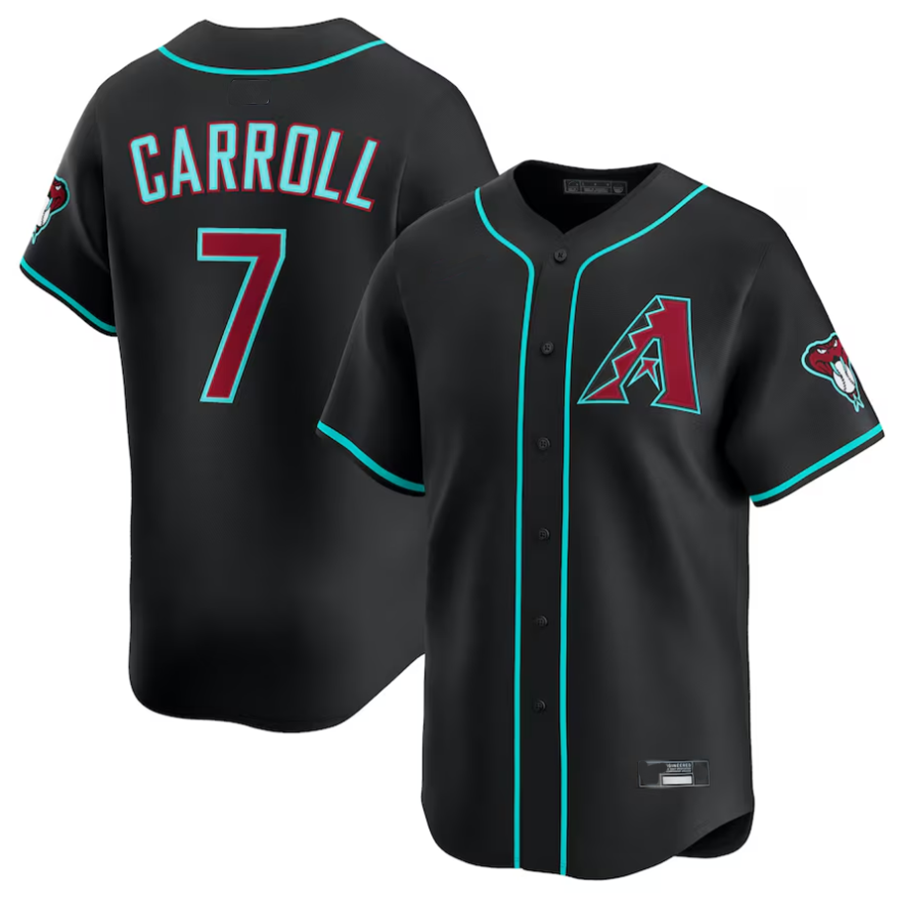 Keante A.Diamondbacks #7 Corbin Carroll Player Black Limited American Personalized Stitched Jerseys