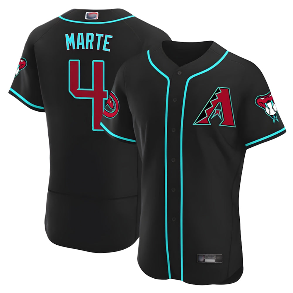 Keante A.Diamondbacks #4 Ketel Marte Player Black Limited Stitched Jerseys