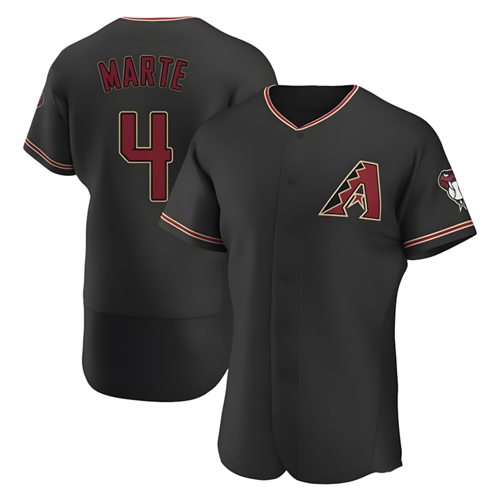 Keante A.Diamondbacks #4 Ketel Marte Player Black Limited Elite Stitched Jerseys