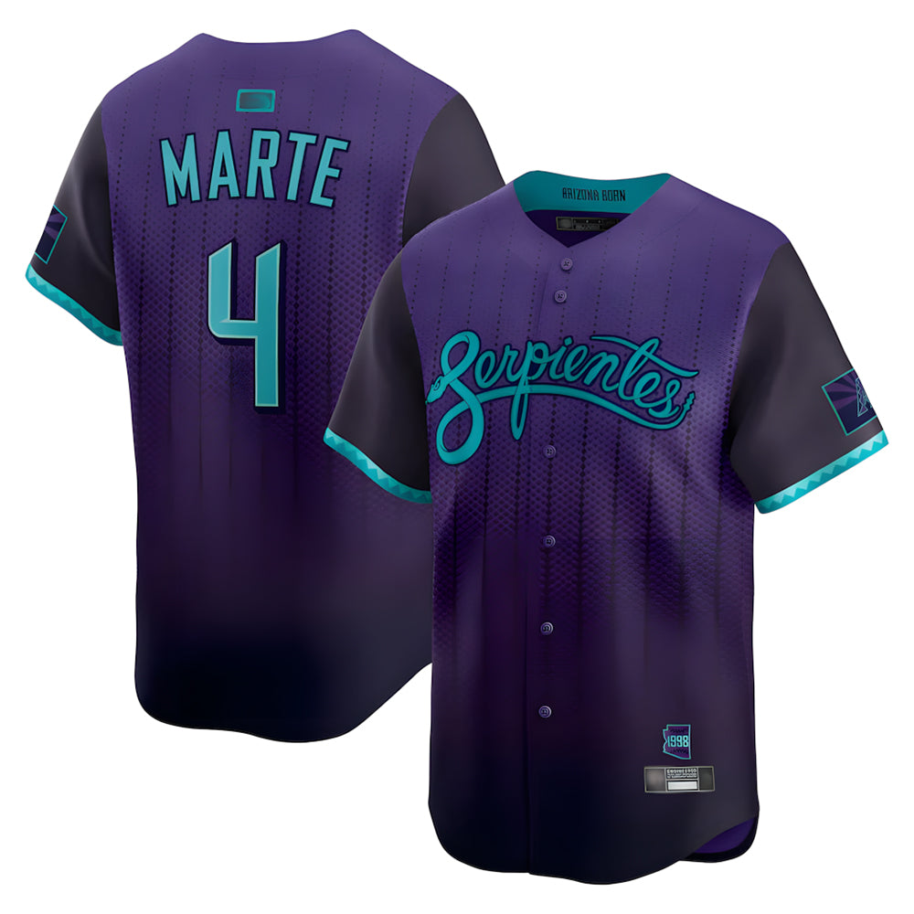 Keante A.Diamondbacks #4 Ketel Marte Player Purple City Connect Limited Stitched Jerseys