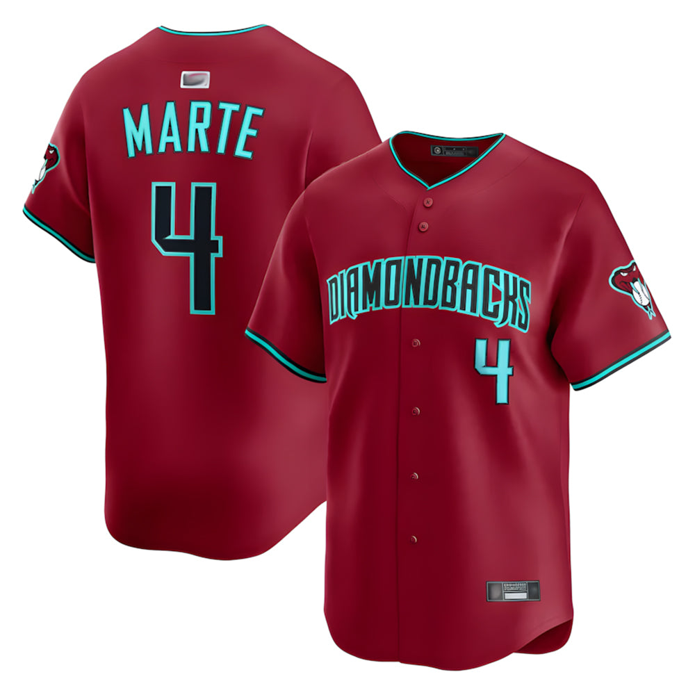Keante A.Diamondbacks #4 Ketel Marte Player Red Home Limited Stitched Jerseys