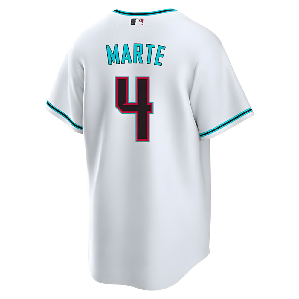 Keante A.Diamondbacks #4 Ketel Marte Player White Replica Alt Game Stitched Jerseys