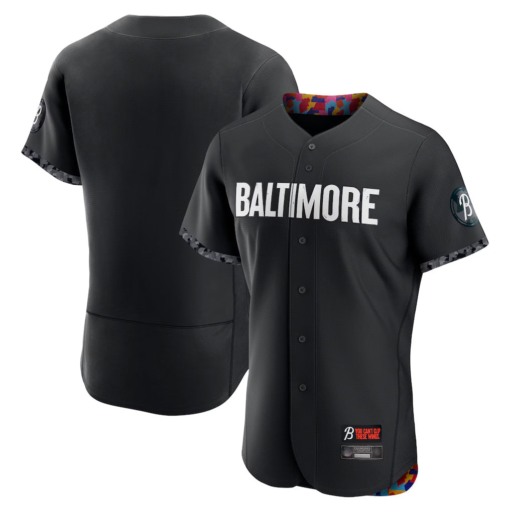 Keante B.Orioles Black City Connect Limited Elite Home Blank Player Stitched Jerseys