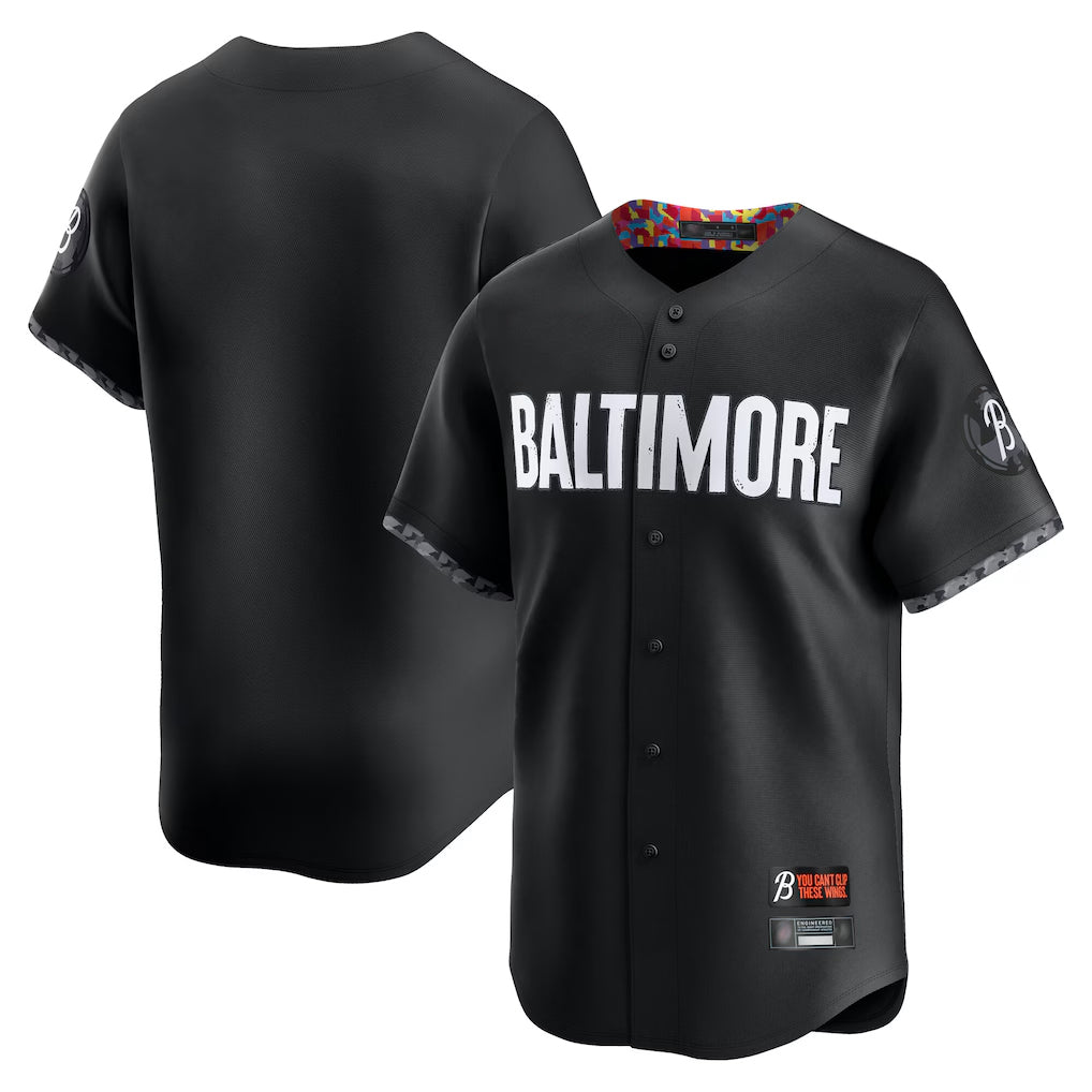 Keante B.Orioles Black City Connect Limited Home Game Blank Player Stitched Jerseys
