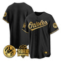 Keante B.Orioles Black Gold 30th Anniversary of 2131 Home Game Blank Player Stitched Jerseys