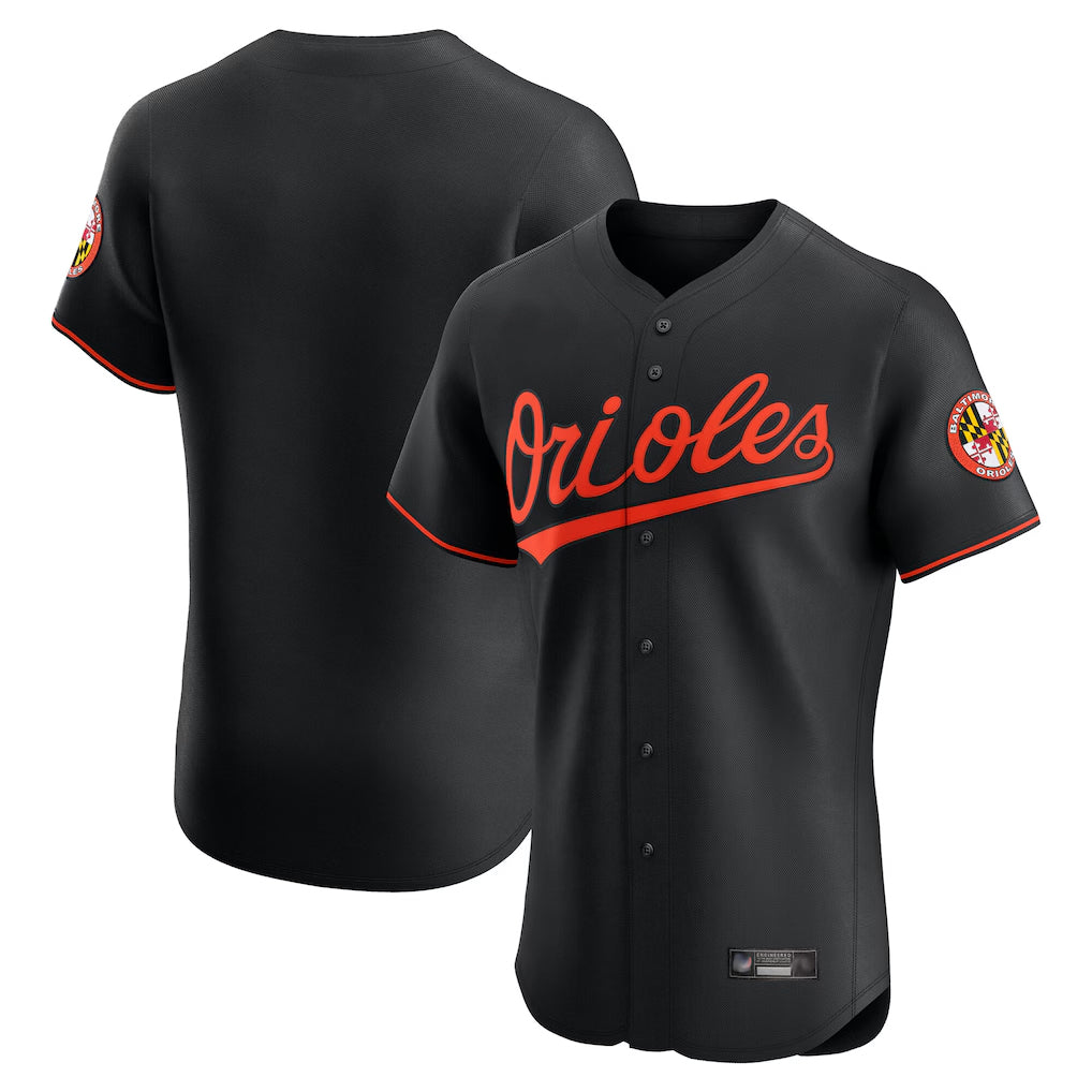 Keante B.Orioles Black Limited Elite Home Game Blank Player Stitched Jerseys