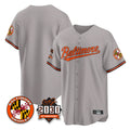 Keante B.Orioles Gray 30th Anniversary of 2131 Home Game Blank Player Stitched Jerseys