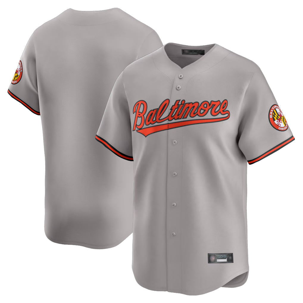 Keante B.Orioles Gray Limited Home Game Blank Player Stitched Jerseys