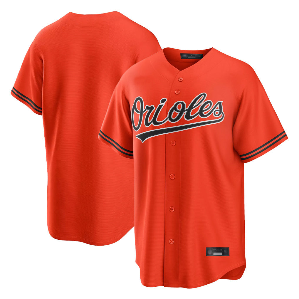 Keante B.Orioles Orange Home Game Blank Player Stitched Jerseys