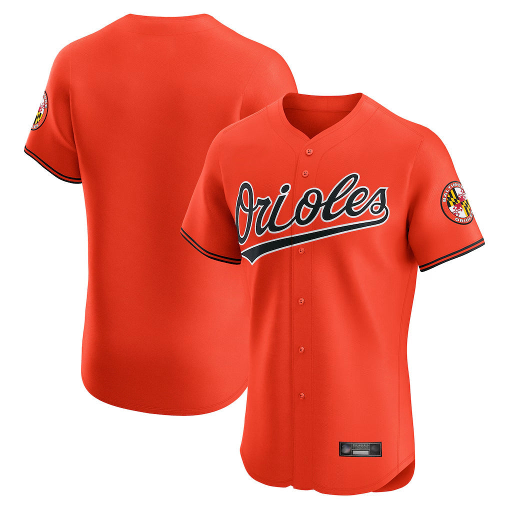 Keante B.Orioles Orange Limited Elite Home Game Blank Player Stitched Jerseys