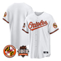 Keante B.Orioles White 30th Anniversary of 2131 Home Game Blank Player Stitched Jerseys
