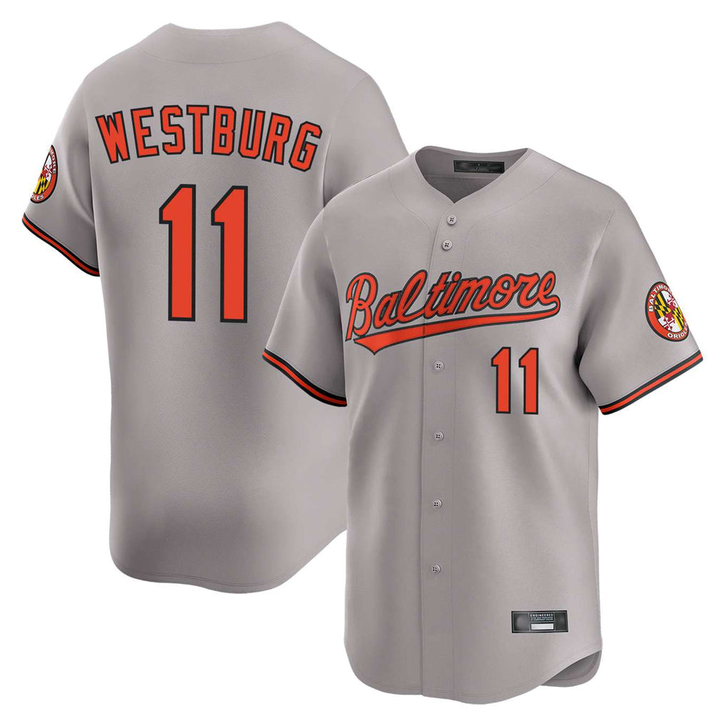 Keante B.Orioles #11 Jordan Westburg Player Gray Limited Home Game Stitched Jerseys