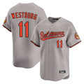 Keante B.Orioles #11 Jordan Westburg Player Gray Limited Home Game Stitched Jerseys
