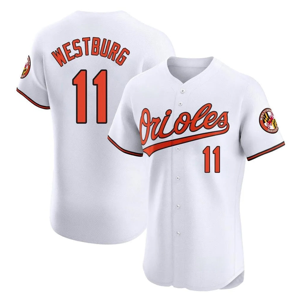 Keante B.Orioles #11 Jordan Westburg Player White Limited Elite Home Game Stitched Jerseys