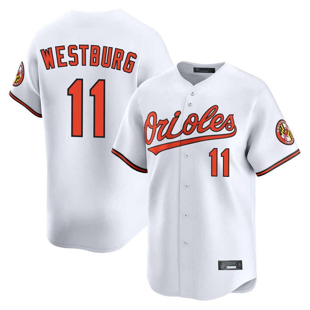 Keante B.Orioles #11 Jordan Westburg Player White Limited Home Game Stitched Jerseys
