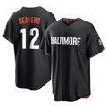 Keante B.Orioles #12 Dylan Beavers Player Black City Connect Home Game Stitched Jerseys