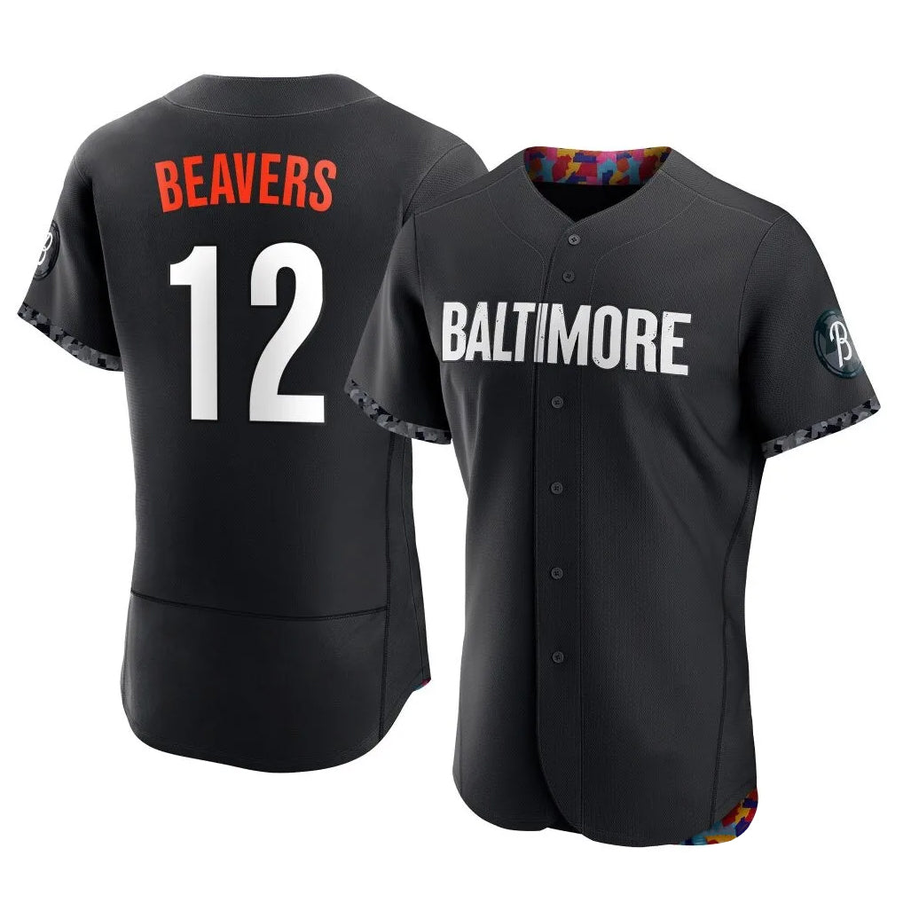 Keante B.Orioles #12 Dylan Beavers Player Black City Connect Limited Elite Home Game Stitched Jerseys