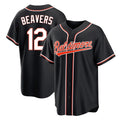 Keante B.Orioles #12 Dylan Beavers Player Black Out Home Game Stitched Jerseys