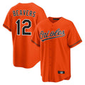 Keante B.Orioles #12 Dylan Beavers Player Orange Home Game Stitched Jerseys