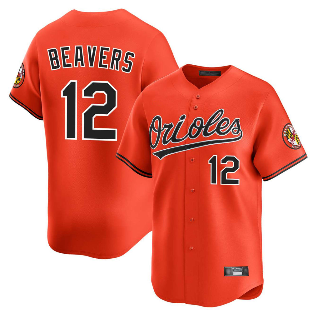 Keante B.Orioles #12 Dylan Beavers Player Orange Limited Home Game Stitched Jerseys