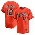 Keante B.Orioles #12 Dylan Beavers Player Orange Limited Home Game Stitched Jerseys
