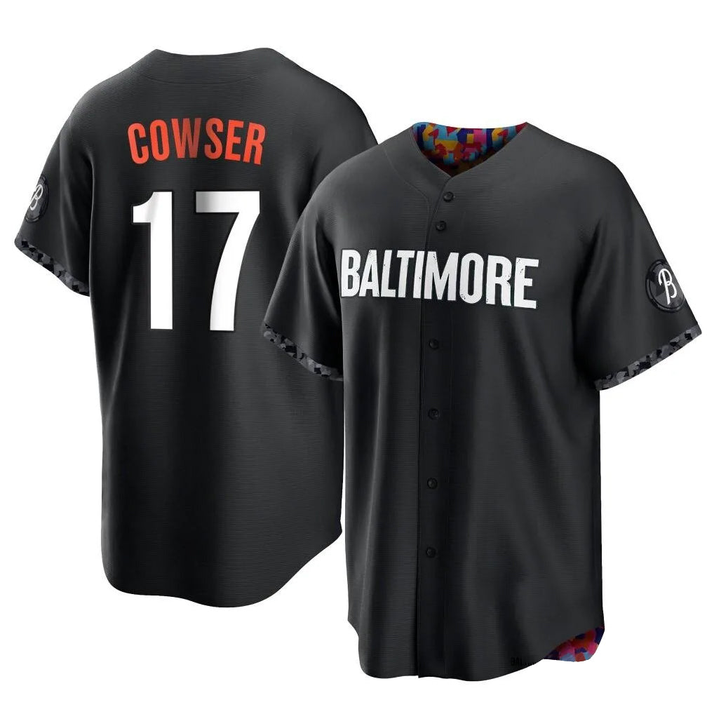 Keante B.Orioles #17 Colton Cowser Player Black City Connect Home Game Stitched Jerseys