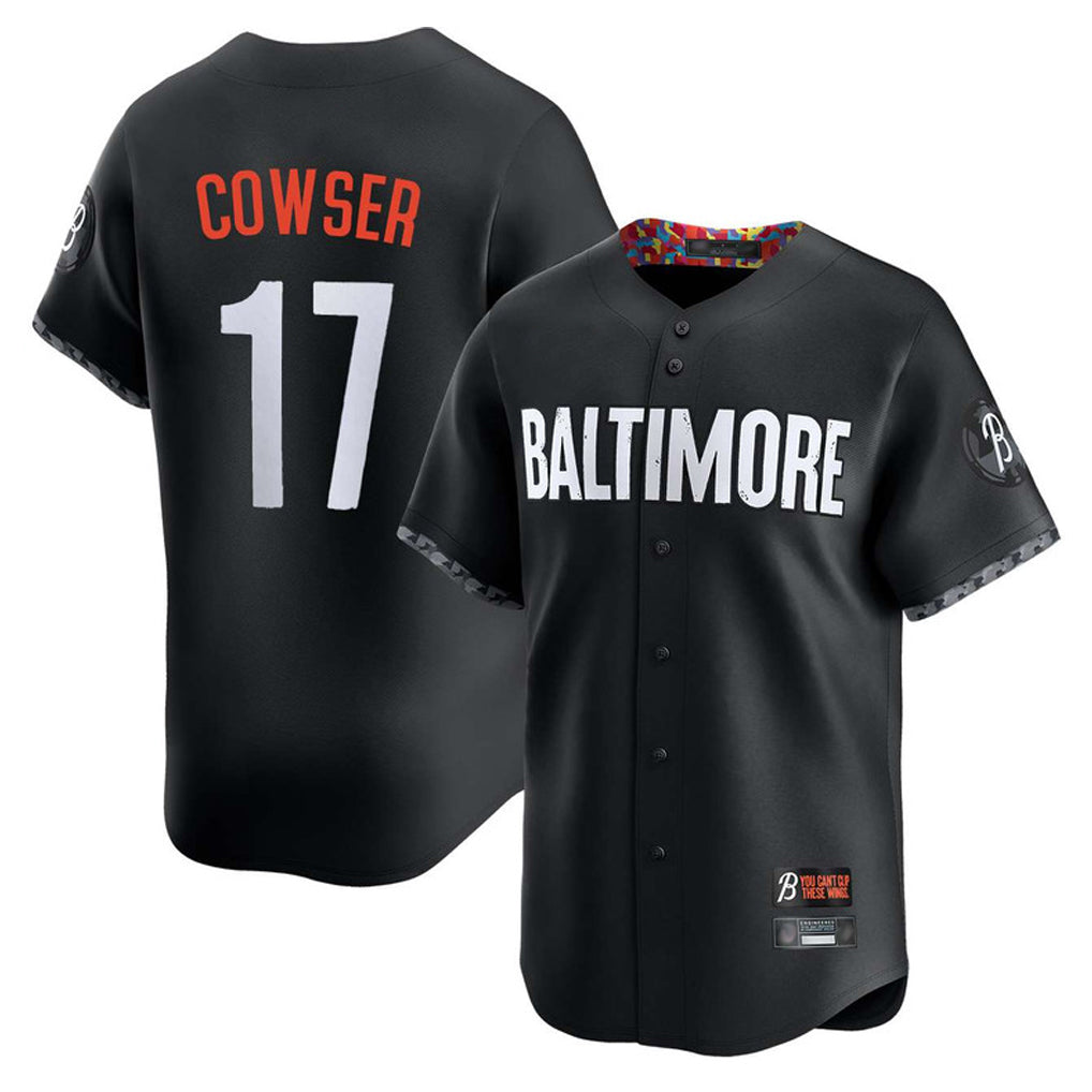 Keante B.Orioles #17 Colton Cowser Player Black City Connect Limited Home Game Stitched Jerseys