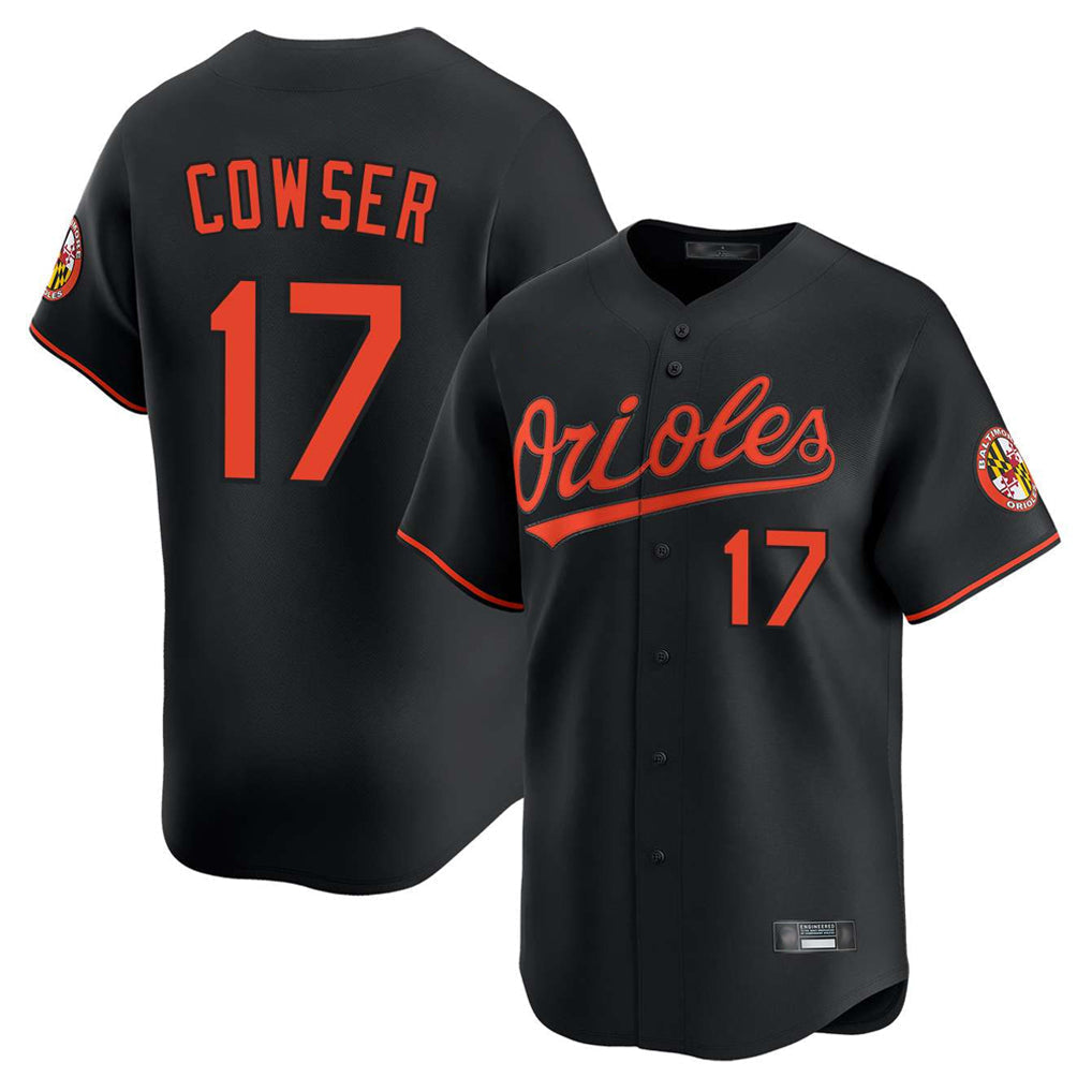 Keante B.Orioles #17 Colton Cowser Player Black Limited Home Game Stitched Jerseys
