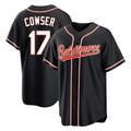 Keante B.Orioles #17 Colton Cowser Player Black Out Home Game Stitched Jerseys