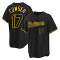 Keante B.Orioles #17 Colton Cowser Player Black Snake Skin City Home Game Stitched Jerseys