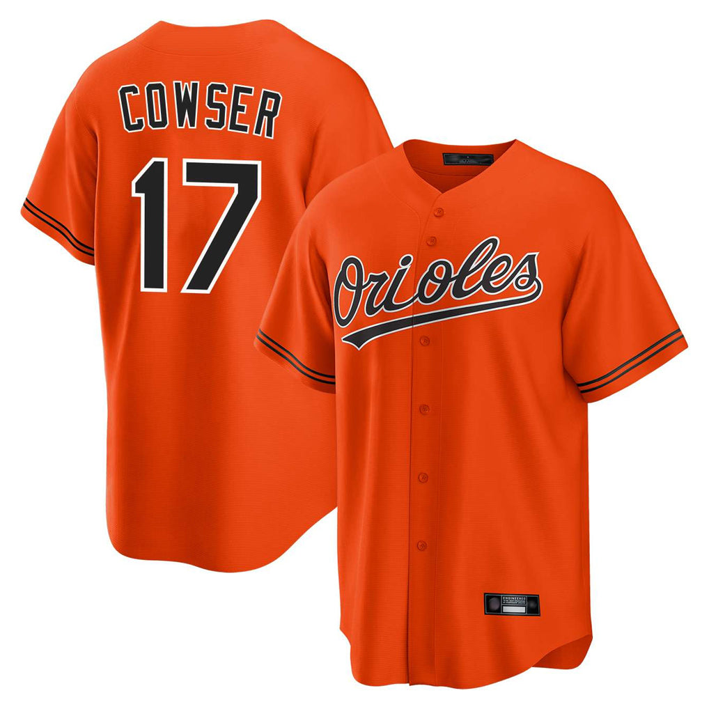 Keante B.Orioles #17 Colton Cowser Player Orange Home Game Stitched Jerseys