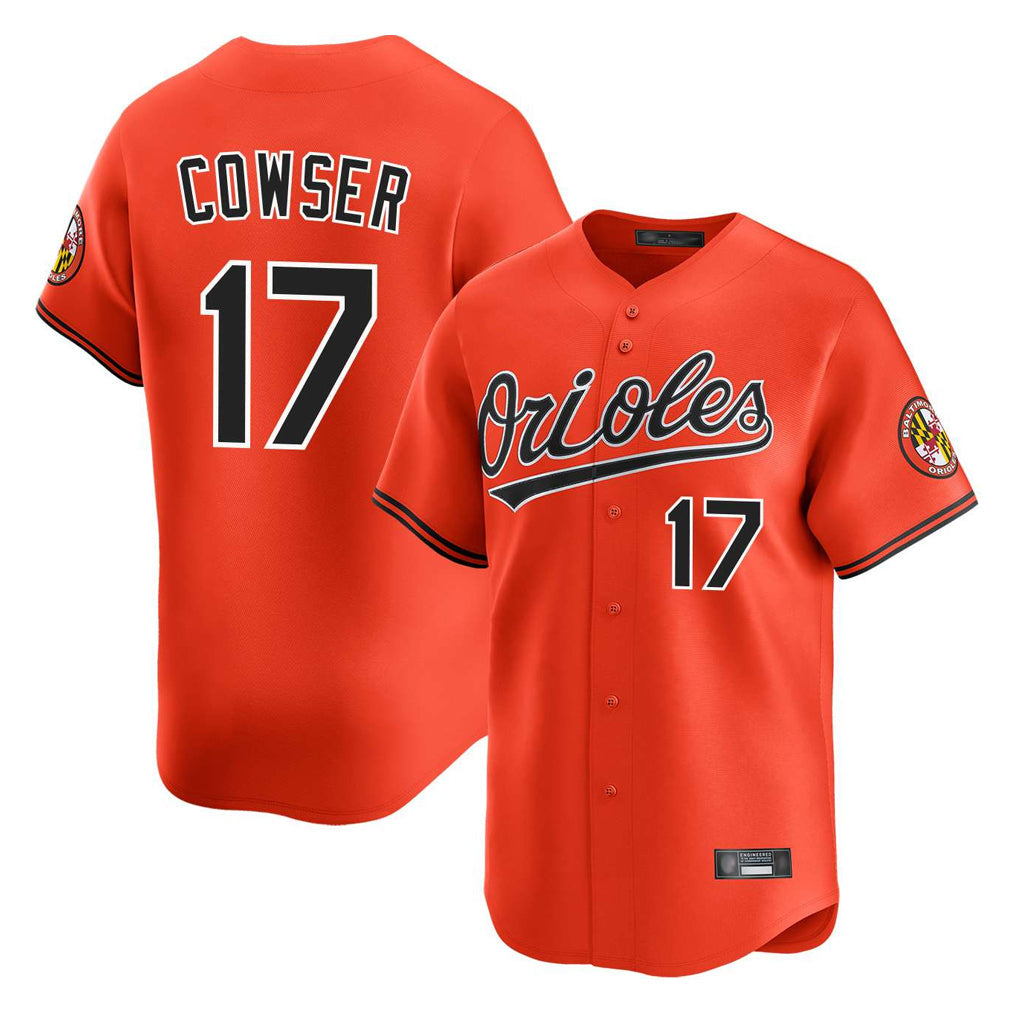 Keante B.Orioles #17 Colton Cowser Player Orange Limited Home Game Stitched Jerseys