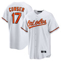 Keante B.Orioles #17 Colton Cowser Player White Home Game Stitched Jerseys
