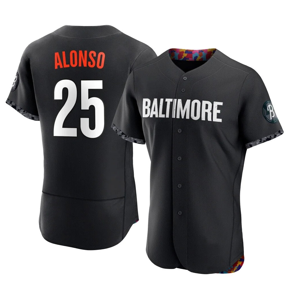 Keante B.Orioles #25 Pete Alonso Player Black City Connect Limited Elite Home Game Stitched Jerseys