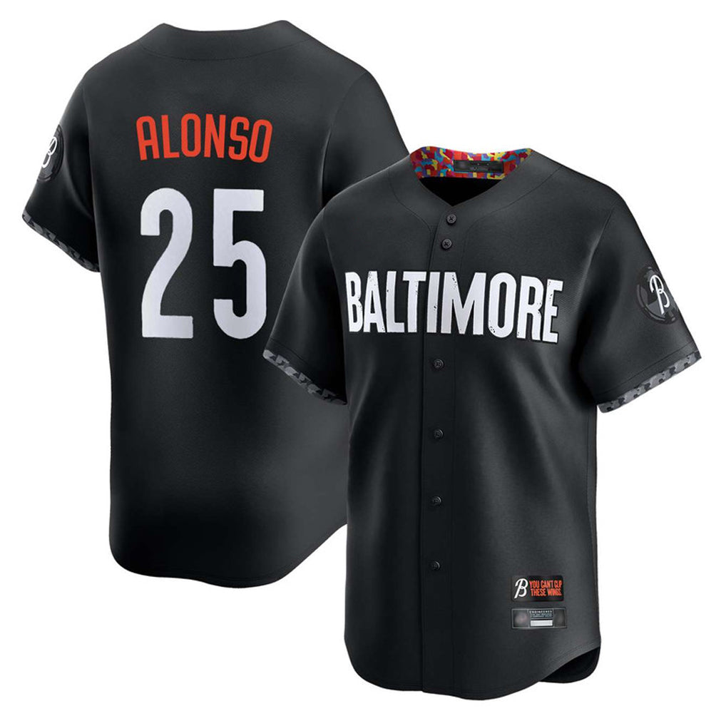 Keante B.Orioles #25 Pete Alonso Player Black City Connect Limited Home Game Stitched Jerseys