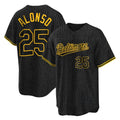 Keante B.Orioles #25 Pete Alonso Player Black Snake Skin City Home Game Stitched Jerseys