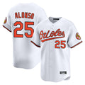 Keante B.Orioles #25 Pete Alonso Player White Limited Home Game Stitched Jerseys
