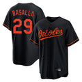 Keante B.Orioles #29 Samuel Basallo Player Black Home Game Stitched Jerseys