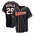 Keante B.Orioles #29 Samuel Basallo Player Black Out Home Game Stitched Jerseys