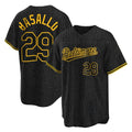 Keante B.Orioles #29 Samuel Basallo Player Black Snake Skin City Home Game Stitched Jerseys