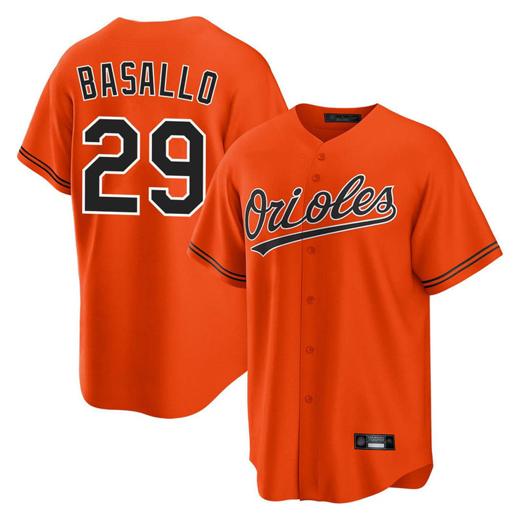 Keante B.Orioles #29 Samuel Basallo Player Orange Home Game Stitched Jerseys