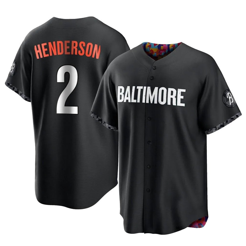 Keante B.Orioles #2 Gunnar Henderson Player Black City Connect Home Game Stitched Jerseys