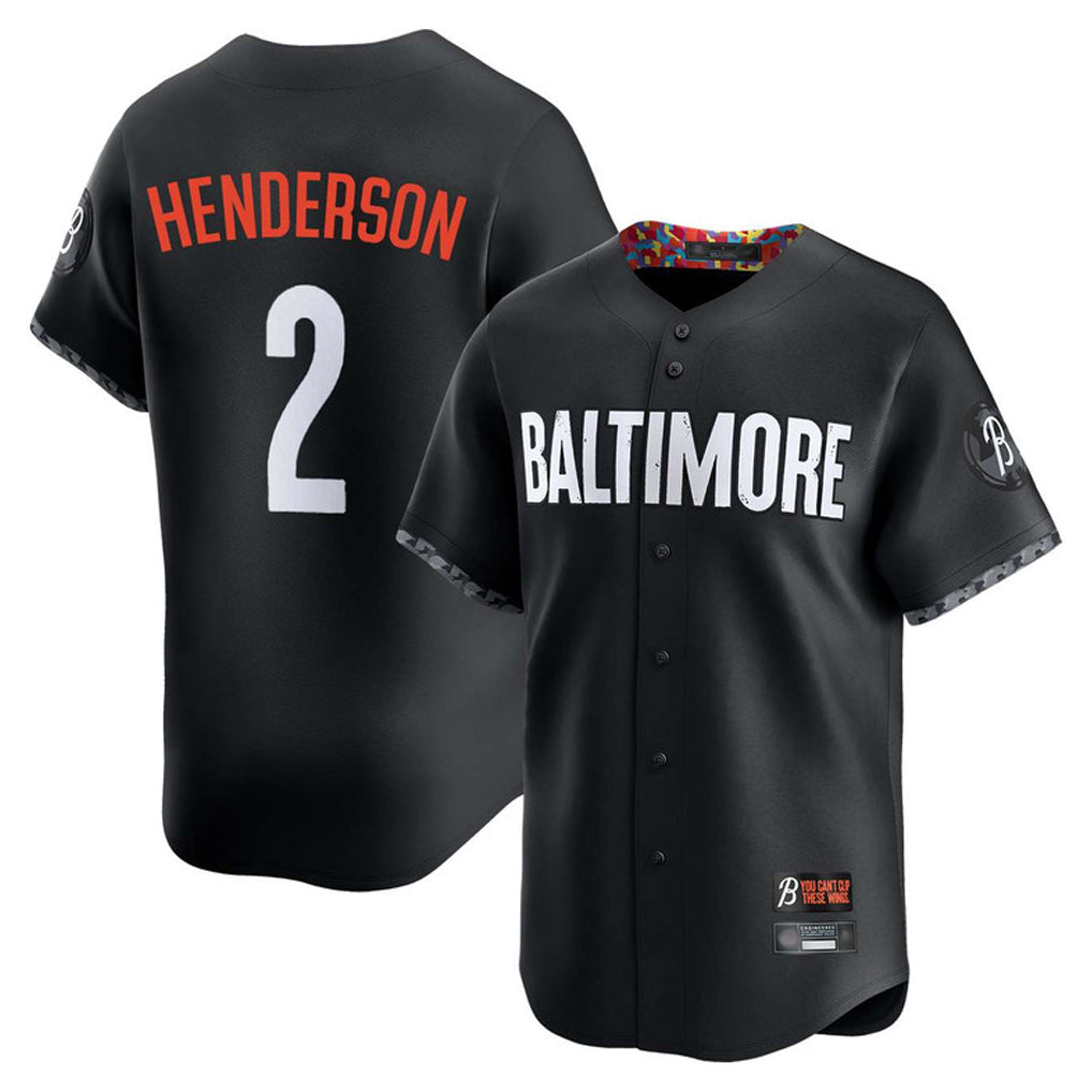 Keante B.Orioles #2 Gunnar Henderson Player Black City Connect Limited Home Game Stitched Jerseys