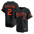 Keante B.Orioles #2 Gunnar Henderson Player Black Limited Home Game Stitched Jerseys