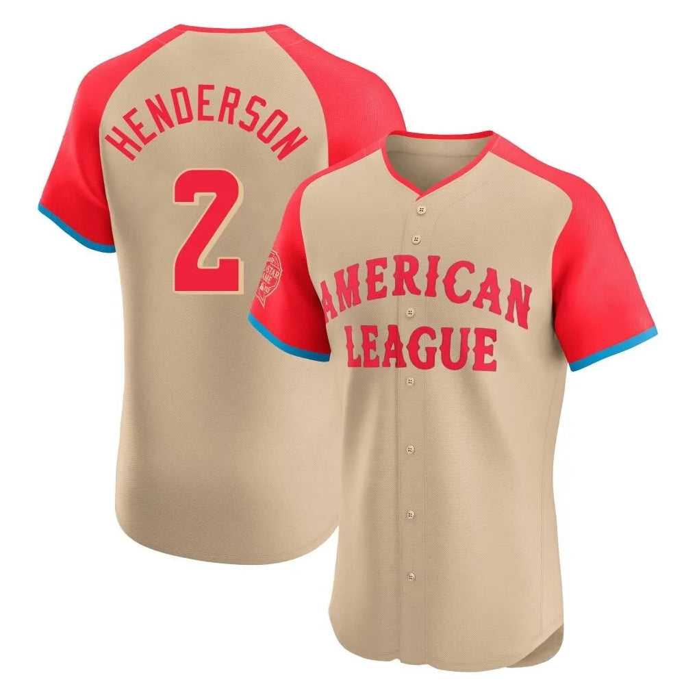 Keante B.Orioles #2 Gunnar Henderson Player Cream American League All-Star Limited Elite Home Game Stitched Jerseys