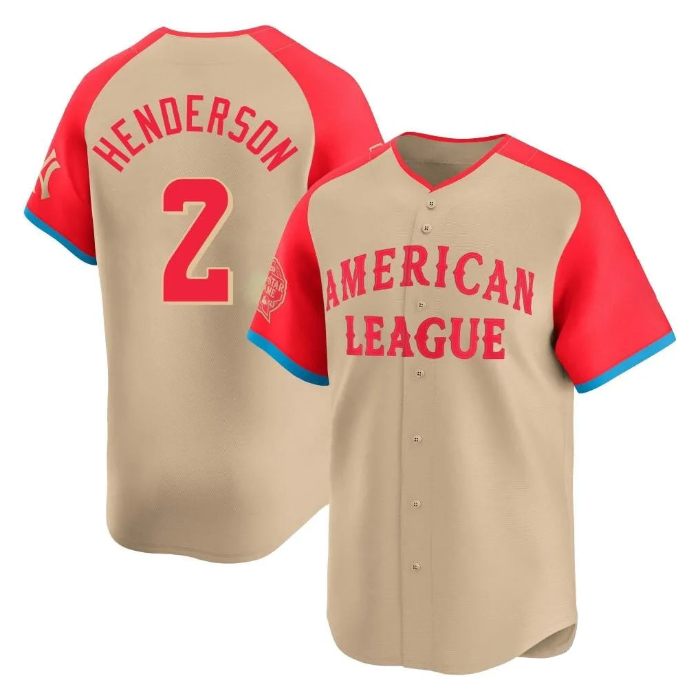 Keante B.Orioles #2 Gunnar Henderson Player Cream American League All-Star Limited Home Game Stitched Jerseys
