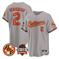 Keante B.Orioles #2 Gunnar Henderson Player Gray 30th Anniversary of 2131 Home Game Stitched Jerseys