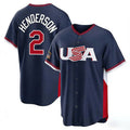 Keante B.Orioles #2 Gunnar Henderson Player Navy USA 2026 World Classic Home Game Stitched Jerseys